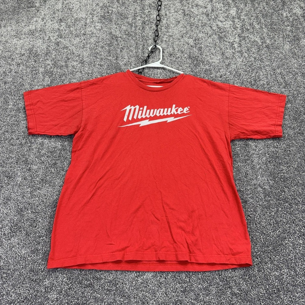 Milwaukee Shirt Mens XL Red Smooth From The Start Graphic Tee Workwear Tools
